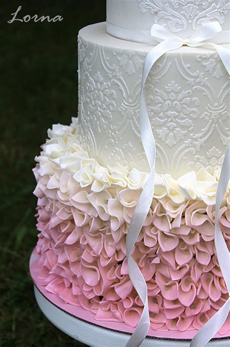 Ruffles Wedding Cake Cake By Lorna Cakesdecor