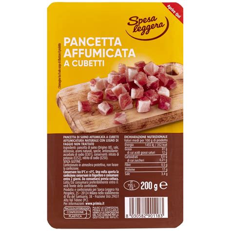 PANCETTA AFFUMICATA A CUBETTI SPESA LEGGERA 200 G Tigros