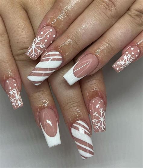 50 Festive Holiday Nail Designs And Ideas Acrylic Winter Coffin Nails