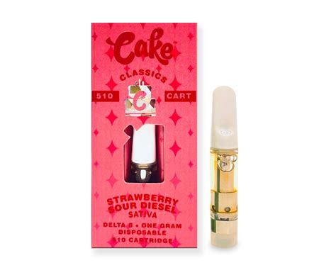 Cake D8 Vape Cart 1g Strawberry Sour Diesel Colorado Breeders Depot