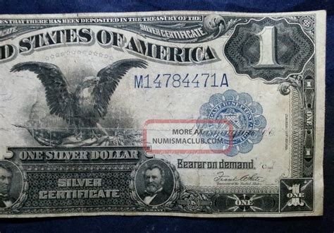 Black Eagle Large Size Silver Certificate Rare One Dollar