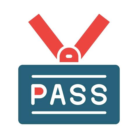 Pass Vector Glyph Two Color Icon For Personal And Commercial Use