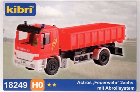 Kibri Feuerwehr Actros Achs Mit Abrollsystem Eur Picclick De