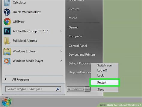 How To Reboot Windows Steps With Pictures Wikihow