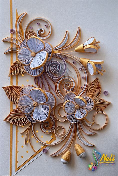 Neli Quilling Card Cm Cm Quilling Plants And Flowers