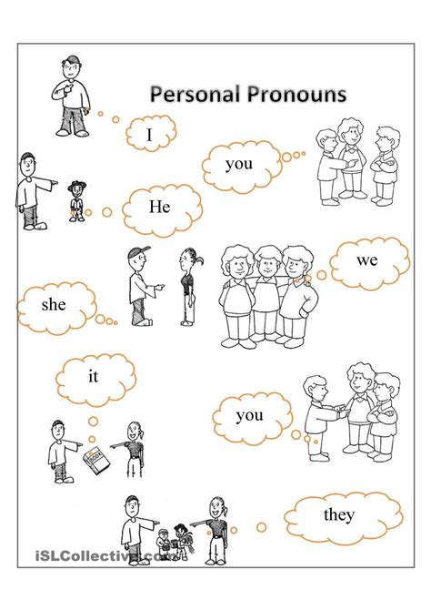 Pronouns Worksheets For Grade 1