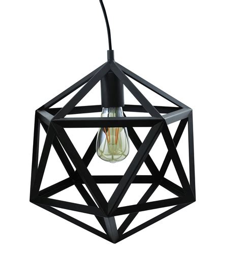 GEOMETRYCZNA LAMPA wisząca SUFITOWA E27 czarna 305534 Cena Opinie