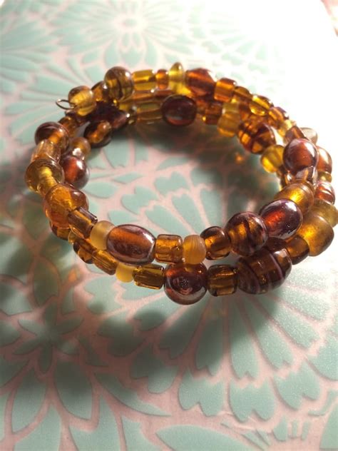 Items Similar To Brown Beaded Bracelet On Etsy