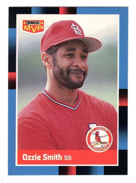 1988 Donruss MVP Ozzie Smith BC 22 St Louis Cardinals Baseball Card NM