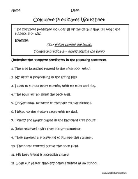 Predicate Adjective Worksheets With Answers Adjectiveworksheets Net