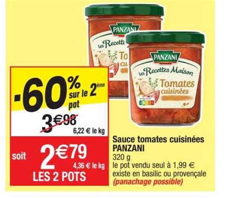 Promo Sauce Tomates Cuisinées Panzani chez Migros France iCatalogue fr