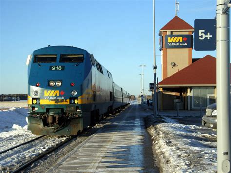 A Via Rail Locomotive Parked At Fallowfield Station Near Flickr