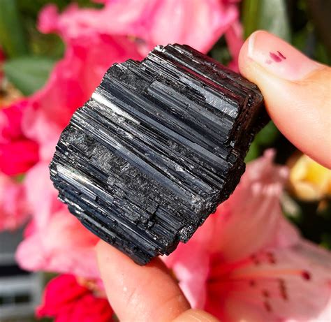 Raw Black Tourmaline Rough Tourmaline Raw Crystal Etsy Uk