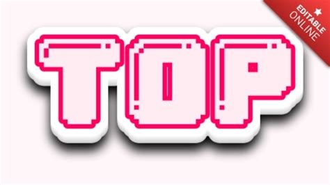 top sticker font text effect generator