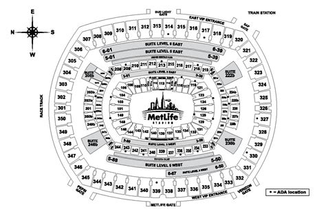 MetLife Stadium Map