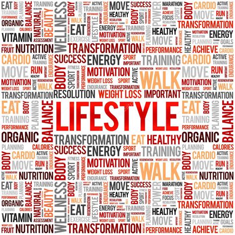 LIFESTYLE Word Cloud Collage Stock Vector Dizanna 183414580