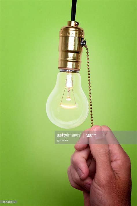 Turning Off Hanging Light Bulb With Pull Switch