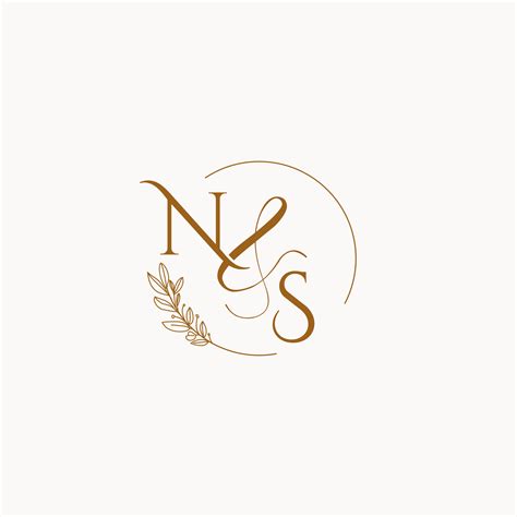 NS Initial Wedding Monogram Logo 10255397 Vector Art At Vecteezy