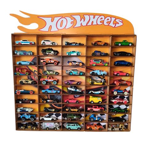 Porta Carrinhos Hot Wheels Expositor Carrinhos Madeira Mdf Colecionaveis Shopee Brasil