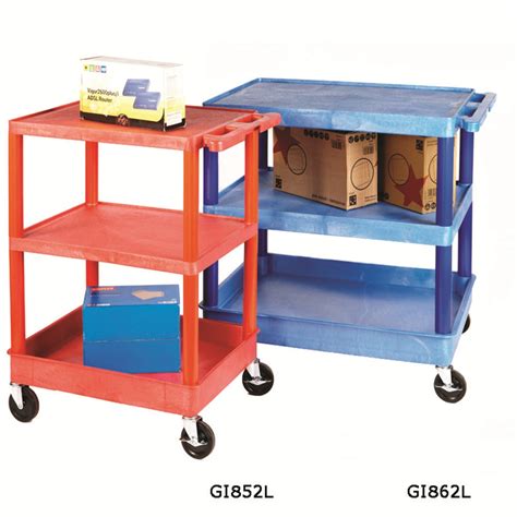 Service Trolleys With Coloured Legs Shelves Romstor