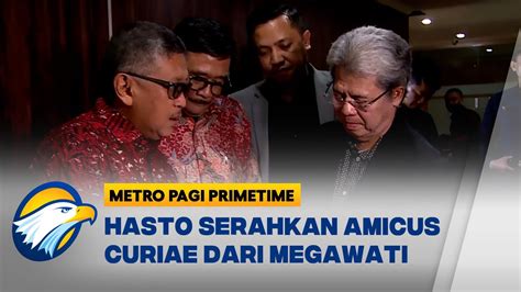 Hasto Datang Ke Mk Untuk Serahkan Dokumen Amicus Curiae Dari Megawati