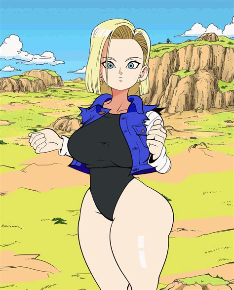 Rule 34 2020s 2022 Android 18 Animated Blonde Hair Blue Eyes Breasts