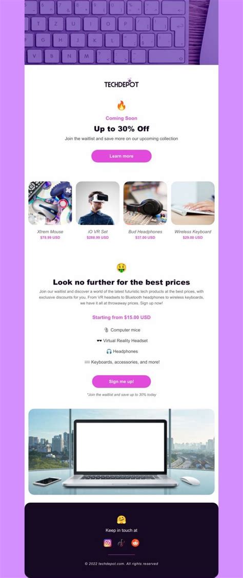 Coming Soon Email Template 'Upcoming Gadget Collection' for Retail | Email templates, Upcoming ...