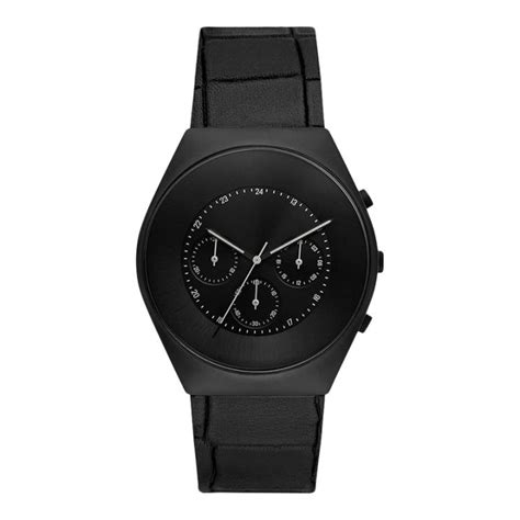 Jam Tangan Pria Skagen Grenen X Soulland Skw Chronograph Black Dial