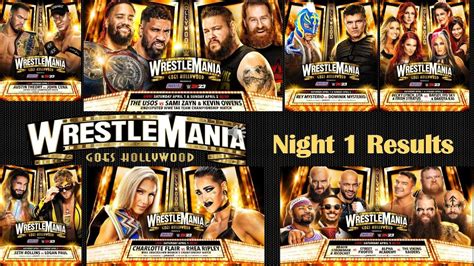 Wrestlemania Results Night Youtube