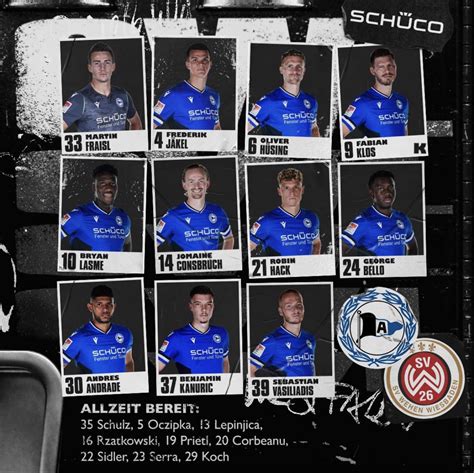 DSC Arminia Bielefeld on Twitter Das ist unsere Aufstellung für den