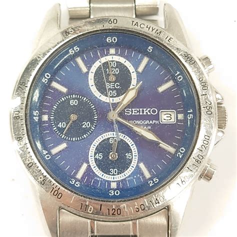 Yahooオークション I1336 腕時計 Seiko Chronograph 10 Bar 7t92 0d