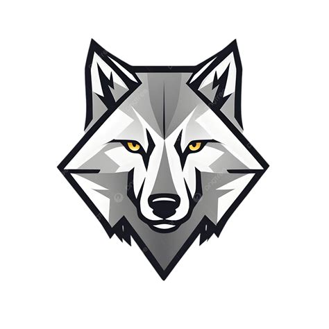 Logotipo Da Cabeça De Lobo Em Um Fundo Transparente Ai Generativo Png