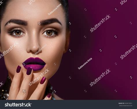 Beauty Brunette Woman Perfect Dark Makeup Stock Photo Shutterstock