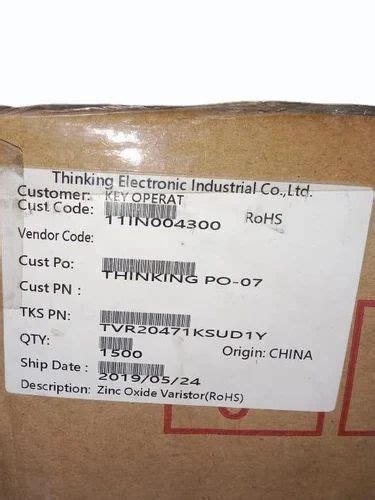 THINKING METAL OXIDE VARIASTOR TVR20471KSUD1Y at best price in New Delhi