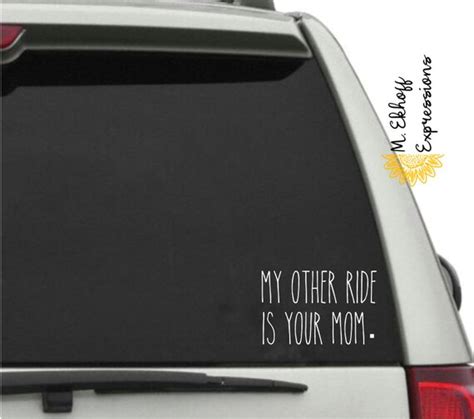 Stickers Labels And Tags My Other Ride Is Your Mom Car Van Jeep Truck Caravan 4x4 Laptop Funny