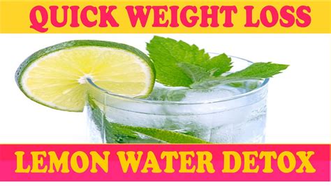 Lemon Water Detox Weight Loss Lemon Water Make You Lose Weight Youtube