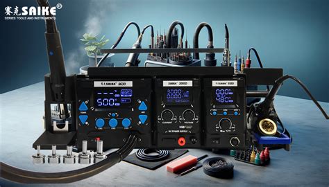 Three In One Hot Air Rework Station Soldering Station And DC Stabilized Voltage Supply Key
