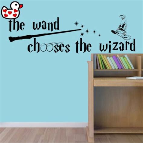 Harry Potter The Wand Chooses The Wizard Style Quote Vinyl Wall Art Sticker