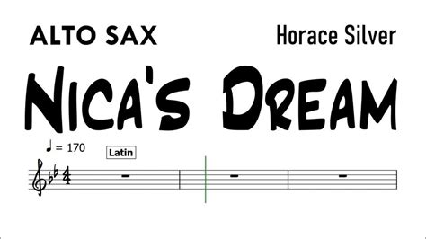 Nicas Dream Alto Sax Sheet Music Backing Track Play Along Partitura