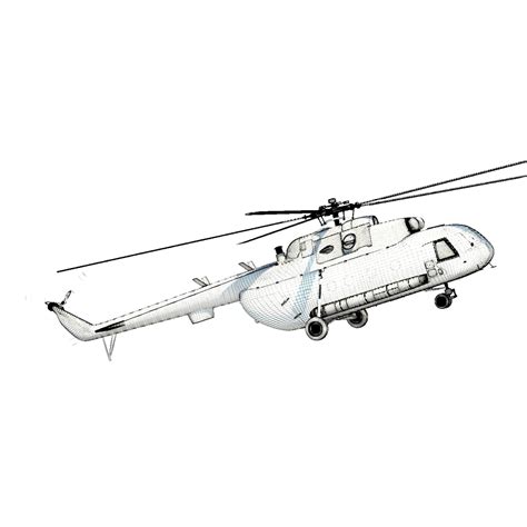 mi-8 helicopter 3d model