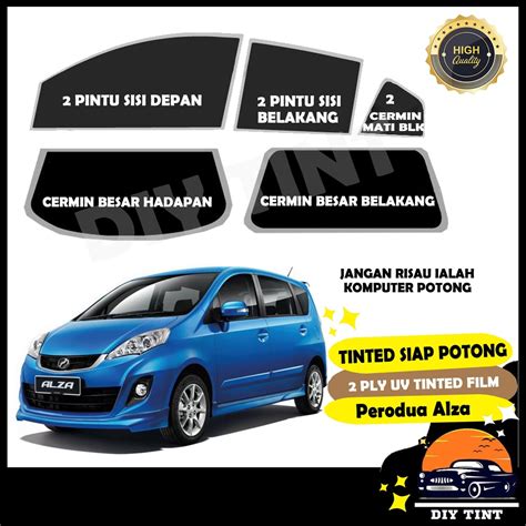 Perodua Alzatinted Kereta 2ply Uv Filmhitamsiap Potong Car Tinted