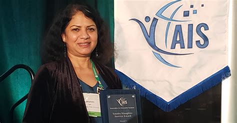 Iyer Earns Sandra Slaughter Service Award From The Association For