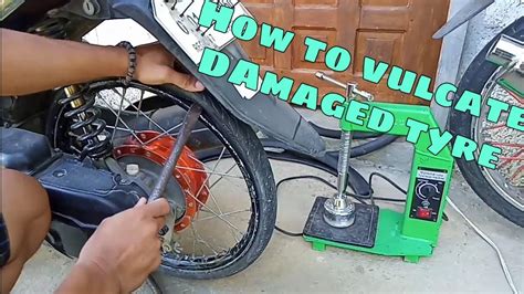 How To Vulcanize Or Repair Damaged Tyre Diy Tutorial Youtube