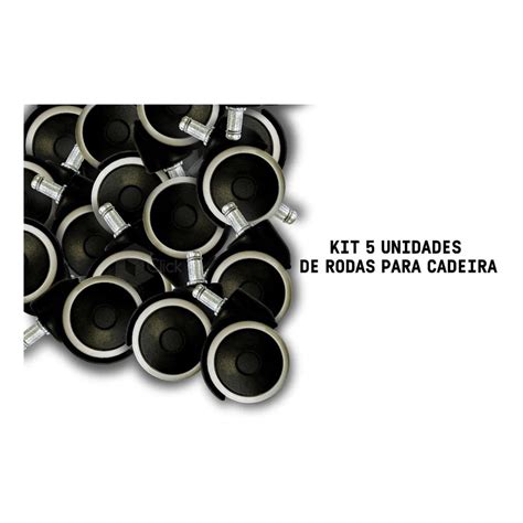 Kit Rod Zios Rodas P Cadeira Moveis Giratoria Anti Risco Submarino