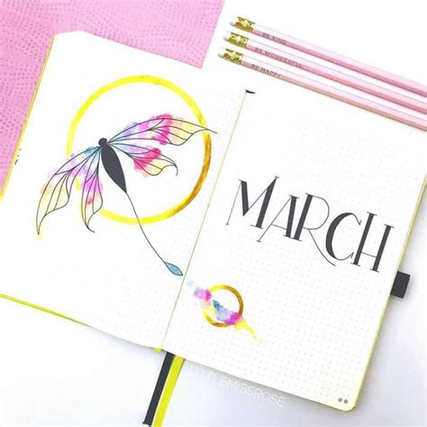 Brilliant March Bullet Journal Cover Page Ideas For Inspiration