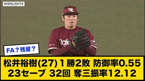 【大エース】松井裕樹（27）1勝2敗 防御率055 23セーブ 322回 奪三振率1212【なんj反応】 News Wacoca