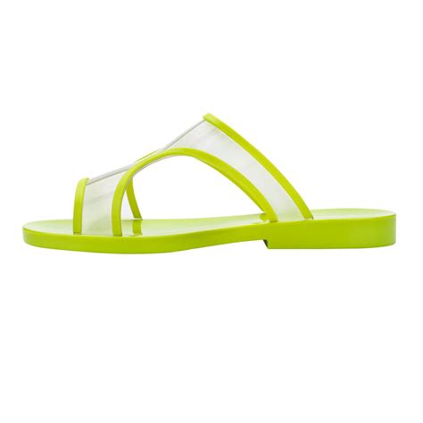 Chinelo Melissa Bikini Slide Verde Neon Overking