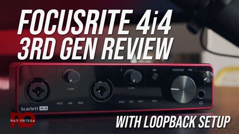 Focusrite Scarlett 4i4 3rd Gen Review And Loopback Setup Youtube