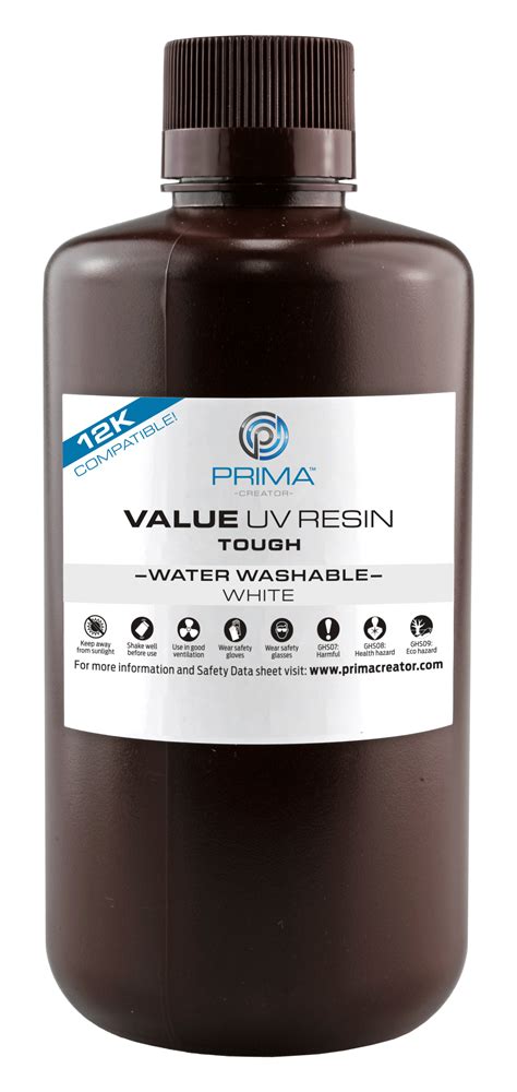 PrimaCreator Value Tough ABS Like Water Washable UV Resin 1000 Ml