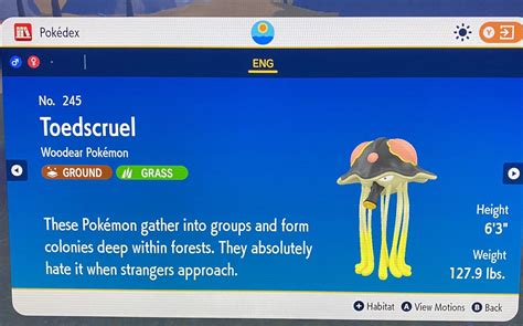 New Pokemon Toedscruels Dex Entry Mushroom Tentacruel Rpokeleaks